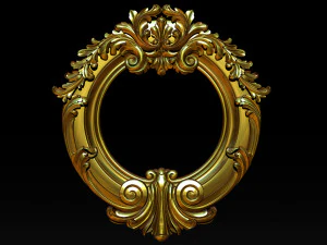 mirror classical carved frame 3D Print Model