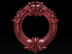 mirror classical carved frame 3D Print Model