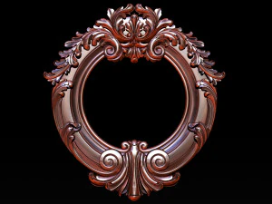 mirror classical carved frame 3D Print Model