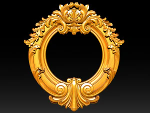 mirror classical carved frame 3D Print Model