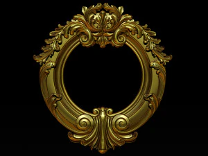 mirror classical carved frame 3D Print Model