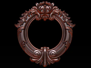 mirror classical carved frame 3D Print Model