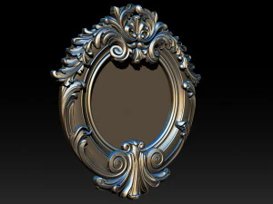 mirror classical carved frame 3D Print Model