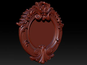 mirror classical carved frame 3D Print Model