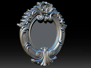mirror classical carved frame 3D Print Model