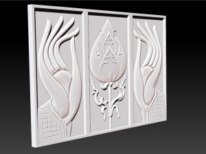 hand and lotus 3D Baskı Modeli