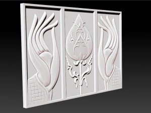 hand and lotus 3D Print Model