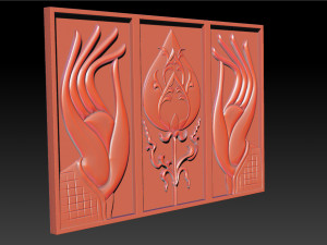 hand and lotus 3D Baskı Modeli