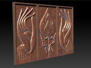 hand and lotus 3D Baskı Modeli