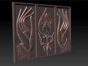 hand and lotus 3D Print Model