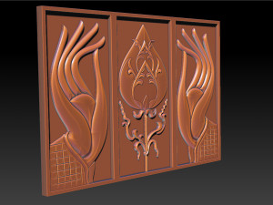 hand and lotus 3D Baskı Modeli