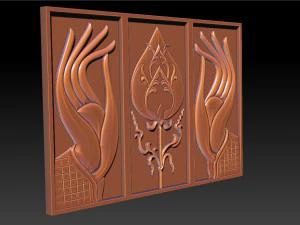 hand and lotus 3D Print Model