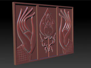 hand and lotus 3D Print Model