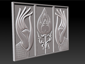 hand and lotus 3D Baskı Modeli