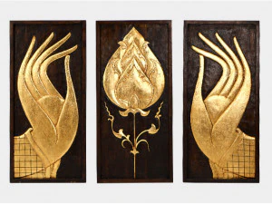 hand and lotus 3D Print Model