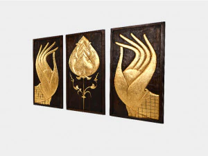 hand and lotus 3D Print Model