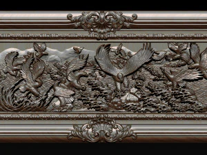 al&ccedil;ak kabartma heykel kartal ailesi 3D Baskı Modeli