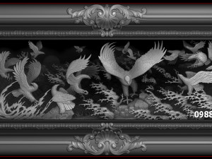 bas relief sculpture the family of eagles Modelo de Impressão 3D