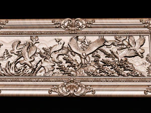 bas relief sculpture the family of eagles 3D Print Model