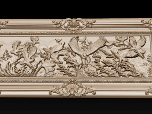 bas relief sculpture the family of eagles Modelo de Impressão 3D