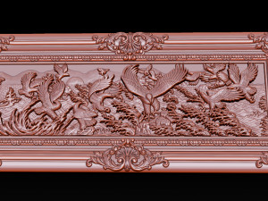 bas relief sculpture the family of eagles Modelo de Impressão 3D