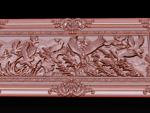 bas relief sculpture the family of eagles 3D Print Model