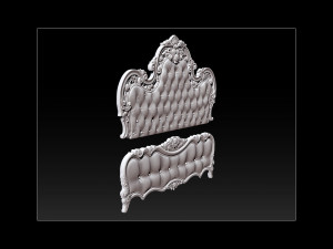 bed 3d relief models 3D Принт Модель