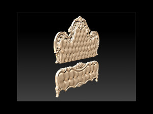 bed 3d relief models 3D Принт Модель