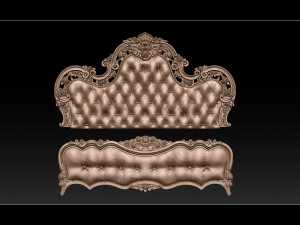 bed 3d relief models 3D Принт Модель