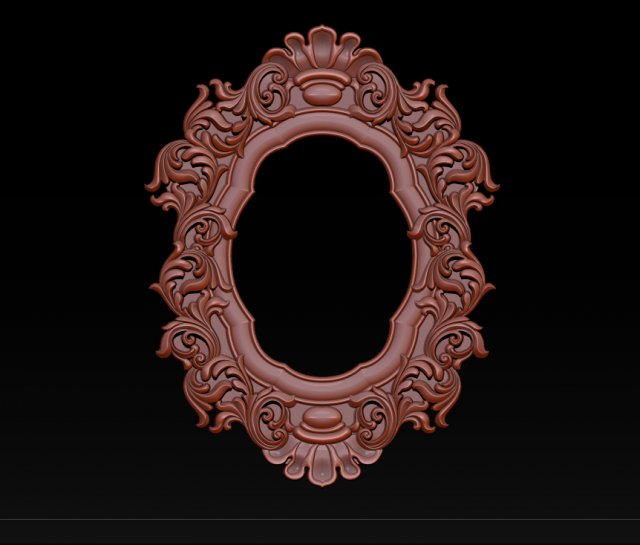 mirror classical carved frame 3d reliefs for cnc routers 3D Print Model .c4d .max .obj .3ds .fbx .stl .blend 