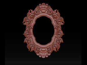 mirror classical carved frame 3d reliefs for cnc routers 3D Print Model