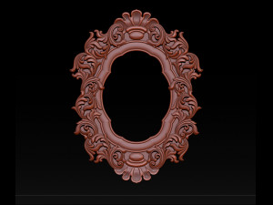 mirror classical carved frame 3d reliefs for cnc routers Model do druku 3D