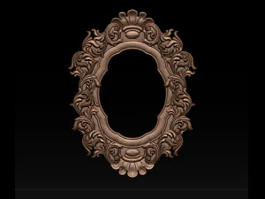 mirror classical carved frame 3d reliefs for cnc routers 3D Print Model