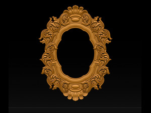 mirror classical carved frame 3d reliefs for cnc routers 3D Print Model