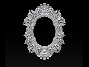 mirror classical carved frame 3d reliefs for cnc routers 3D Print Model