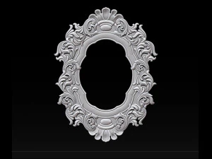 mirror classical carved frame 3d reliefs for cnc routers 3D Print Model