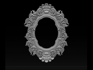 mirror classical carved frame 3d reliefs for cnc routers 3D Print Model