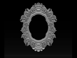 mirror classical carved frame 3d reliefs for cnc routers 3D Print Model