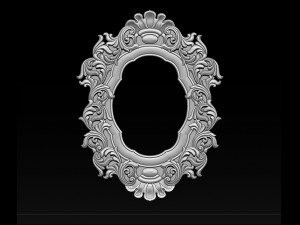 mirror classical carved frame 3d reliefs for cnc routers 3D Print Model