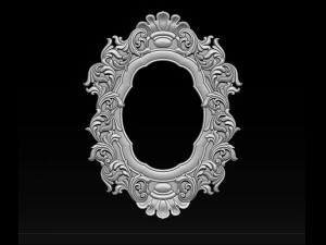 mirror classical carved frame 3d reliefs for cnc routers 3D Print Model