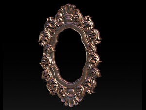 mirror classical carved frame 3d reliefs for cnc routers 3D Print Model