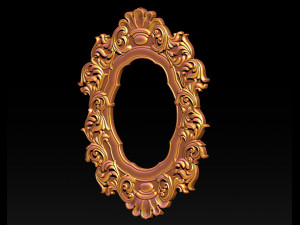 mirror classical carved frame 3d reliefs for cnc routers 3D Print Model
