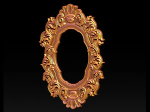 mirror classical carved frame 3d reliefs for cnc routers 3D Print Model
