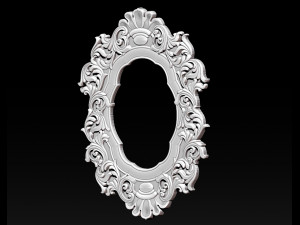 mirror classical carved frame 3d reliefs for cnc routers 3D Print Model