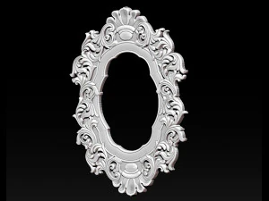 mirror classical carved frame 3d reliefs for cnc routers 3D Print Model
