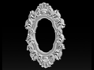 mirror classical carved frame 3d reliefs for cnc routers 3D Print Model
