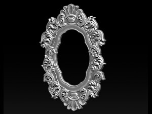 mirror classical carved frame 3d reliefs for cnc routers 3D Print Model