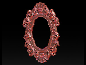 mirror classical carved frame 3d reliefs for cnc routers 3D Print Model