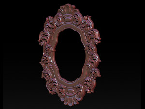 mirror classical carved frame 3d reliefs for cnc routers 3D Print Model