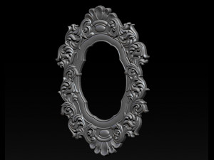 mirror classical carved frame 3d reliefs for cnc routers 3D Print Model